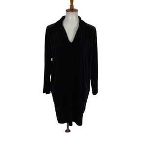 Beija Flor Women’s Tunic Top Large Black Velvet